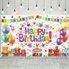 Painel de Banner de Aniversário Decoração de Festa de Feriado Pano Pendurado Fábrica de Origem Novo Itens de Decoração de Aniversário Transfronteiriços