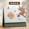 Calendario de Escritorio de Cuero Año Creativo de la Oveja 2027 Cuaderno con Logo Personalizado Libro de Planificación Adorno de Escritorio Set de Caja de Regalo