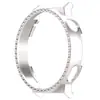 Funda Protectora Incrustada con Diamantes para Huawei Watch Gt5 Pro 42mm, Media Cubierta de PC con Recorte, Funda Galvanizada de un Solo Diamante