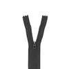 No. 3 cremallera invisible con cabeza de cuero y borde de tela, negra, para faldas, cojines, bolsillos y accesorios de ropa, cremallera universal de nailon con cierre automático