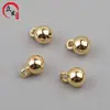 Colgante Redondo Esférico de Cobre Chapado en Oro de 18 Quilates con Cadena de Cola de Gota Colgante Accesorios para Joyería Hecha a Mano DIY