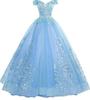 Vestido de Tulle de Colores para Actuación Estudiantil, Hombros Descubiertos Estilo Nuevo 2026 Vestido de Noche para Anfitrión de Reunión Anual del Escenario, Vestido Largo para Actuación para Mujer