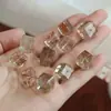 Acessórios DIY Cubo de Açúcar de Cristal Natural Ouro Negro Super Sete Contas Soltas Cubo de Açúcar de Cristal Popular Venda por Atacado