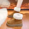 Botas de nieve para mujer, nueva colección de invierno 2026, de suela gruesa, que aumentan la altura, botines con cremallera trasera, botas tipo Martin, forradas de polar, cálidas y zapatos de algodón acolchados