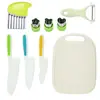 Spot de fábrica cortador de frutas de plástico de seguridad para niños juego de tres piezas cortador de pasteles herramientas para hornear cuchillo de pan