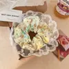 Lazo para coleta dulce y versátil para mujer, Cuerda para el pelo simple y elegante, Scrunchie de gran tamaño para verano, Accesorio para el pelo fresco y simple