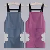 Delantal de cocina impermeable y a prueba de aceite para el hogar, cocina doméstica, nuevo estilo 2026, ropa de trabajo para catering y trabajo, versión estampada para mujer