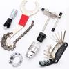 Conjunto de ferramentas de reparo de bicicleta de montanha cortador de corrente de reparo de bicicleta ferramenta de remoção de eixo de volante pequeno