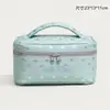 Bolsa de Maquiagem Portátil Personalizada Estilo Coreano Ins Estrela Bolinhas Cor Sólida, Bolsa de Armazenamento de Skincare Multifuncional de Grande Capacidade