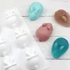 Bibi conjunto de 6 peças coelho grande coelho tampa feito à mão molde para sorvete gelatina pudim DIY bolo mousse molde de silicone