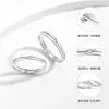 Anillos de Plata de Ley Xingchen para Pareja, un Par de Anillos Lisos de Nicho, Anillos S925 Simples y de Alta Gama, Regalos de Cumpleaños para Novias