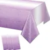 Mantel de Amazon transfronterizo degradado morado mantel de plástico fiesta de cumpleaños aniversario desechable mantel de PE al por mayor