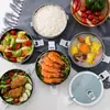 Lonchera térmica portátil, recipiente de acero inoxidable para alimentos, utensilios de cocina, lonchera de gran capacidad, lonchera multicapa para estudiantes, adecuada para ventas transfronterizas