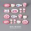 Mini Talheres de Desenho Animado Prato Colher Modelo Miniatura Boneca Ornamento Presente Conjunto de Cozinha Fofo