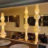 Lámpara de papel ambiental estilo japonés Isamu Noguchi Akari, estilo wabi-sabi, candelabro largo para escalera, loft, dúplex, sala de estar de planta abierta y casa de huéspedes