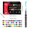Conjunto de Canetas Marcadoras Acrílicas Líquidas Ponta Macia Reta Transfronteiriço DIY Arte Graffiti Pintura Caneta Aquarela Caneta Marcadora à Base de Água