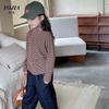Camiseta Básica Yojia para Niñas Otoño e Invierno 2024 Nueva Versátil Top de Cuello Alto Medio Ropa para Niños Camiseta de Manga Larga Ropa de Invierno