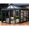Solario de Cristal Exterior Personalizado Conectado al Balcón del Jardín y la Casa, Estructura de Invernadero Protector Solar Exterior para Autoensamblaje