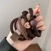 Banda de goma para el cabello para mujer, simple, alta, con cola de caballo, elegante, cuerda para la cabeza, banda de goma elástica duradera, nueva banda para el cabello 2023