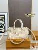 Bolso de Mano de Piel Genuina, Bolso de Hombro para Mujer, Bolso Cruzado, Bolso Tote Onthego, Bolsa de Compras, Gama Alta, Gran Capacidad