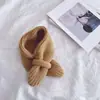 Cachecol Infantil Outono e Inverno Estilo Coreano Cor Doce Cachecol de Pescoço para Homens e Mulheres Bebê Quente Lã Tricotada Cachecol Cruzado para o Pescoço