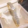 Pulseira Redonda Flor de Zircônia Estilo Coreano, Pulseira Simples Estilo Ins, Luxo Leve, Sensação de Alto Padrão, Joia de Mão Versátil Atacado