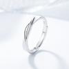 Anel Mobius em Prata de Lei S925 Guanming Jewelry, Anéis de Casal para Homens e Mulheres, Par de Anéis com Design Minimalista da Moda