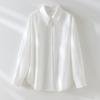 25 anos primavera e verão nova camisa feminina tridimensional alfaiataria casual respirável Tencel lapela Lyisel algodão camisa feminina