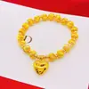 Suministro para Transmisión en Vivo Pulsera de Cuentas Redondas en Forma de Corazón Ojo de Gato Deslumbrante Pulsera de Cuentas con Transferencia Láser Regalo para Novia Venta al por Mayor