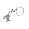 Llavero europeo y americano polea zapatos colgante diamante tacones altos metal llavero accesorios para coche colgante de regalo pequeño