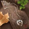 Collar con Colgante de Cadena Hueso de Serpiente de Dos Tonos y Corazón Hueco Transfronterizo, Cadena para Cuello de Moda para Mujer, Cara Sensible de Alta Calidad, Forma de Corazón