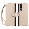 Funda de Cuero Adecuada para Teléfono Móvil Sony Xperia1Vii Funda Flip para Teléfono Ace Iii Funda para Teléfono Anti-Robo Rfid Cepillada