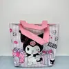 Bolso de mano de dibujos animados Sanrio, Stitch, Hello Kitty, My Melody, empaque con cremallera, bolsa para material de estudio, linda bolsa de PU