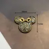 Urso coelho de desenho animado fofo com diamantes completos acessórios de liga acessórios de cabelo retro amor brincos roupas acessórios DIY feitos à mão