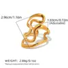 Anillos con un Toque de Lujo de Nicho, Empaque de Joyería Estilo Ins de Lujo Ligero, Joyería Geométrica de Oro de 18 Quilates para Mujer, Venta al por Mayor Transfronteriza de Verano