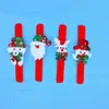 Regalo de Navidad círculo pop pulsera de juguete para niños pulsera pequeña de muñeco de nieve círculo de palmadas para fiesta