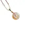Ágata Natural Ping An Kou Alto Hielo Wushi Pai Colgante Patrón Dragón Rosa Hielo Calcedonia Colgante Accesorios Hombres Mujeres Collar Al Por Mayor