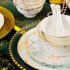 2024 Jingdezhen Cerámica Vajilla Tazón y Plato Juego Regalo para el Hogar Flor China Nueva Alto Valor de Color Tazón y Plato Venta al por Mayor