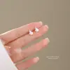 Bonita Gorra de Dormir Infantil Pendientes de Estrella Plata de Ley S999 para Mujer Simples Versátiles Estudiante Pendientes de Plata Mate