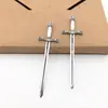 Acessórios para Joias de Liga DIY Espadas e Adagas Prateadas Retro do Tibete 6 Estilos de Acessórios para Espada Longa Cosplay Espadas Ocidentais