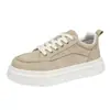 Zapatillas retro de suela gruesa para aumentar la altura, modelo nuevo para todas las estaciones, para hombre, transpirables, para ir al trabajo, de moda, de caña baja, deportivas casuales