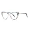 Óculos com Lentes Anti-Luz Azul Tr90 2261 Armações Cat-Eye da Moda Mais Vendidas na América do Sul para Mulheres, um Item Essencial para Decoração de Maquiagem Neutra