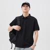 Camisa Polo Masculina Anyang Verão Novo Estilo 2026 Gola Lapela Manga Curta Cor Lisa Estilo Coreano Casual Manga Meia Manga Top Jovem