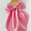 Pinza para el pelo con lazo de satén popular transfronterizo, pinza de resorte grande, color sólido, para la parte posterior de la cabeza, accesorios para el cabello para mujer
