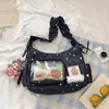 Bolso bandolera con forma de estrella de comercio exterior para mujer, bolso de hombro transparente con retazos de gran capacidad, estilo dulce para niñas y estudiantes de secundaria