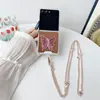 Adequado para Celular Samsung Zflip7 Dobrável Espelho Transversal Anti-Queda Acrílico Zflip6 Suporte Borboleta Capa Protetora