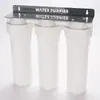 Prefiltro de Tres Etapas de 10 pulgadas para Uso Doméstico, Alto Caudal, Elimina Sarro, Sedimentos y Cloro, Purificador de Agua de Ultrafiltración para Cocina