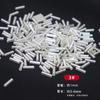 Material de bricolaje hecho a mano con cuentas, ropa, accesorios con cuentas, cuentas de tubo largo hueco de riego, cuentas de tubo de plata, cuentas de arroz de vidrio de tubo corto, cuentas sueltas