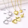 Venta Caliente Transfronteriza Colgante Caja de Fotos Corazón de Acero Inoxidable Titanio Acero Forma de Corazón de Melocotón Collar Marco de Fotos Accesorios para Joyería DIY