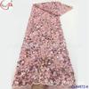Estrellas Brillantes Encaje Completo Lentejuelas Coloridas Bordado de Aguja Ajustado Vestido de Noche de Flores Pequeñas Vestido de Boda Tejido de Malla Transparente